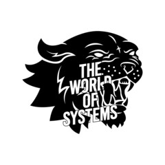 angry black panther head vector