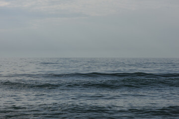 Calm and bluish grey Baltic sea.