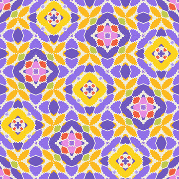 Colorful Yellow Purple Geometric Pattern