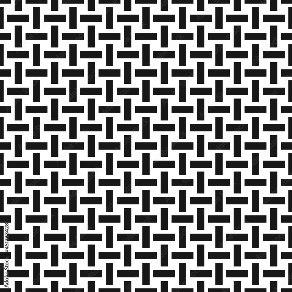 Poster horizontal and vertical rectangles. vector repeated black shapes.