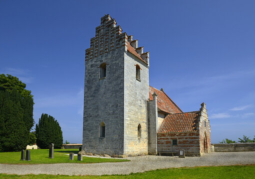 Stevens Klint, Denmark - The church of Stevens Klint, Unesco Heritage Site in Denmark, northern Europe.
