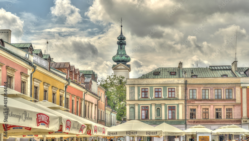 Sticker zamosc, poland, hdr image