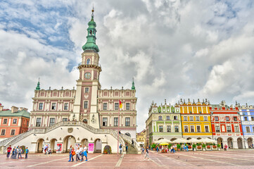 Fototapeta na wymiar Zamosc, Poland, HDR Image