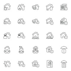 Home insurance icons
