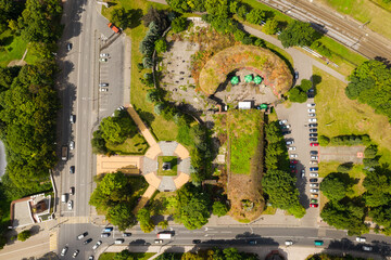Aerial view of the Astronomic Bastion in Kaliningrad