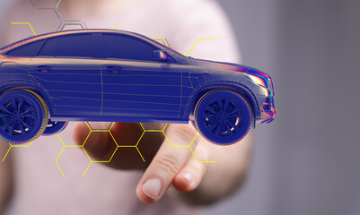 iot smart automotive Driverless car with artificial