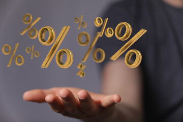 percent sign percentage icon interest rate.