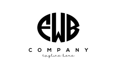 FWB three Letters creative circle logo design