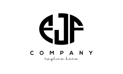 FJF three Letters creative circle logo design