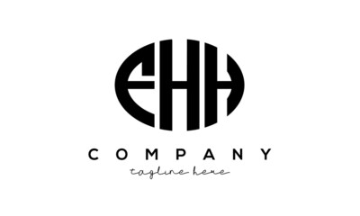 FHH three Letters creative circle logo design