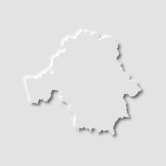 Belarus map in neumorphism style, vector illustration