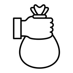 Investment Vector Outline Icon Isolated On White Background