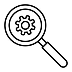 Search Vector Outline Icon Isolated On White Background