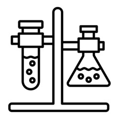 Scientific test Vector Outline Icon Isolated On White Background