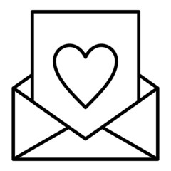Email Vector Outline Icon Isolated On White Background