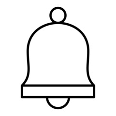 Notification Vector Outline Icon Isolated On White Background