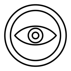 Vision Vector Outline Icon Isolated On White Background
