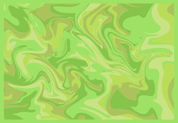 Marble pattern in shades of green. Mixed oil paints. Colorful background