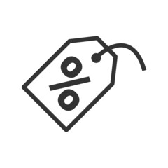 Discount Tag Line Icon Vector