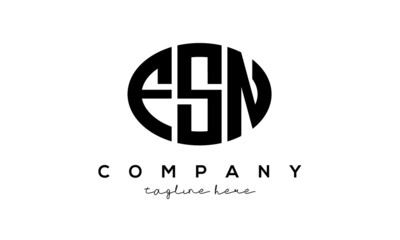 FSN three Letters creative circle logo design