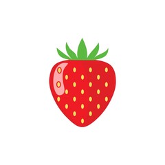 Fototapeta premium Strawberry silhouette icon isolated on white background