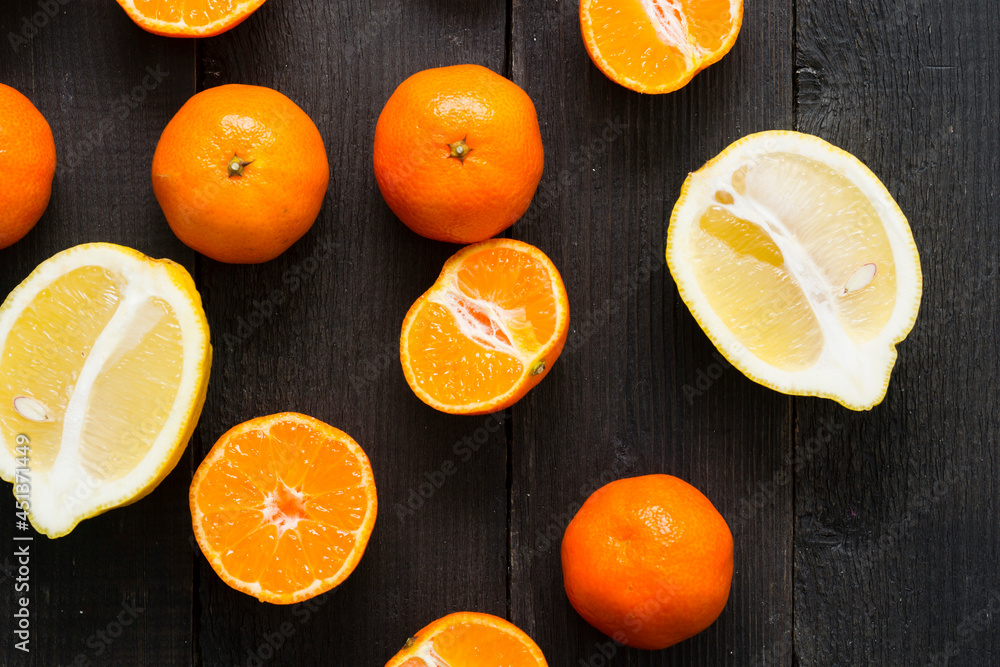 Wall mural citrus fruits