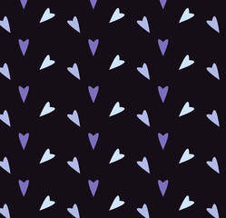 Small hearts pattern. Background of multicolored hearts