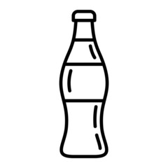 Cola Vector Outline Icon Isolated On White Background - obrazy, fototapety, plakaty