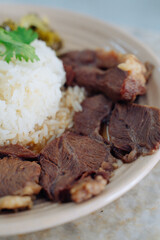 beef with rice