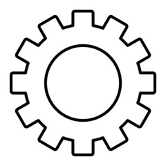 Setting Vector Outline Icon Isolated On White Background