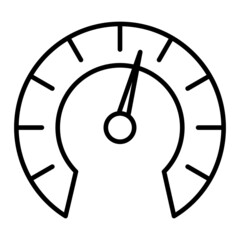Speed Test Vector Outline Icon Isolated On White Background