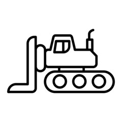 Loader Vector Outline Icon Isolated On White Background