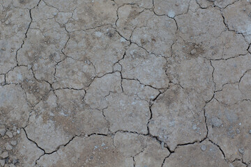 Dry cracked earth ground texture. No watering desert