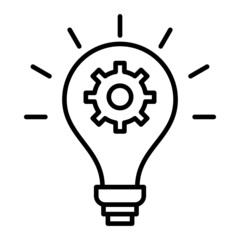 Innovation Vector Outline Icon Isolated On White Background