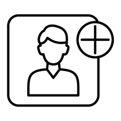 Contact Vector Outline Icon Isolated On White Background