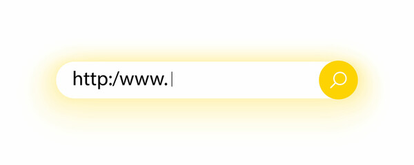 Obraz premium Search bar for the user interface and web site. Search Address and navigation bar icon. Search form template for websites. Isolated ui template. Internet window. Vector illustration