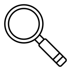 Search Vector Outline Icon Isolated On White Background