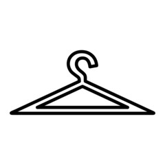 Hanger Vector Outline Icon Isolated On White Background