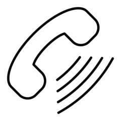  Phone Vector Outline Icon Isolated On White Background