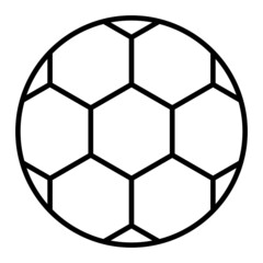 Football Vector Outline Icon Isolated On White Background