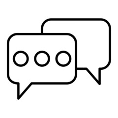 Naklejka premium Chat Vector Outline Icon Isolated On White Background