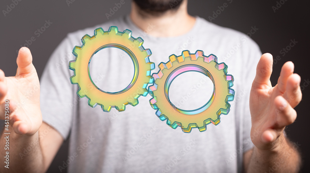 Poster engineering and design image gears