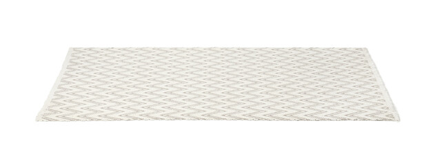Light carpet with geometric pattern isolated on white
