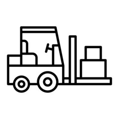 Loader Vector Outline Icon Isolated On White Background