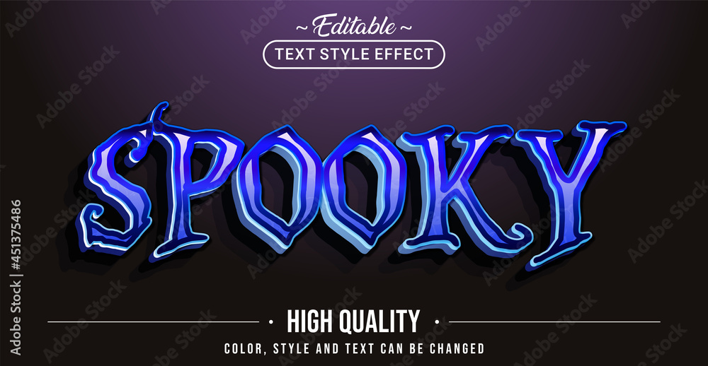 Aufkleber editable text style effect - spooky text style theme.