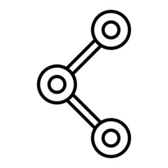 Share  Vector Outline Icon Isolated On White Background