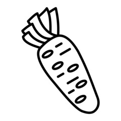 Wasabi Vector Outline Icon Isolated On White Background