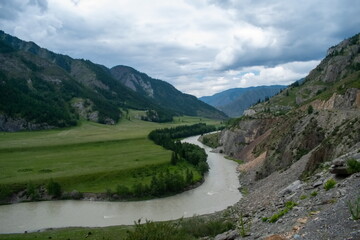 Fototapeta na wymiar Mountain , Russia, Siberia, Altai mountains, Katun ridge