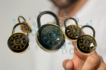 Cybersecurity and information or network protection. Future technology web