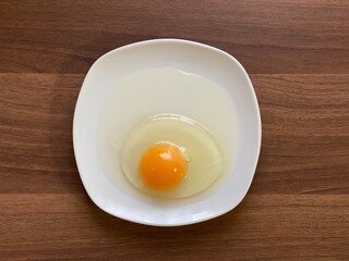 egg on a plate